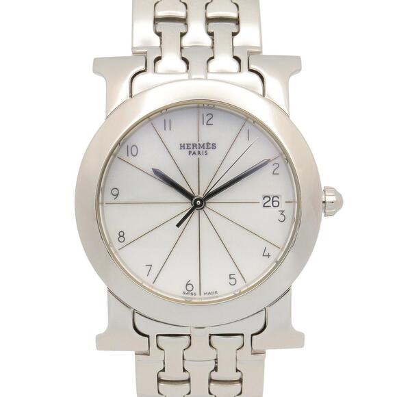 HERMES Accessories - Hermes H-Watch Ronde Wristwatch, Stainless Steel, Women's, White (HR1.510)